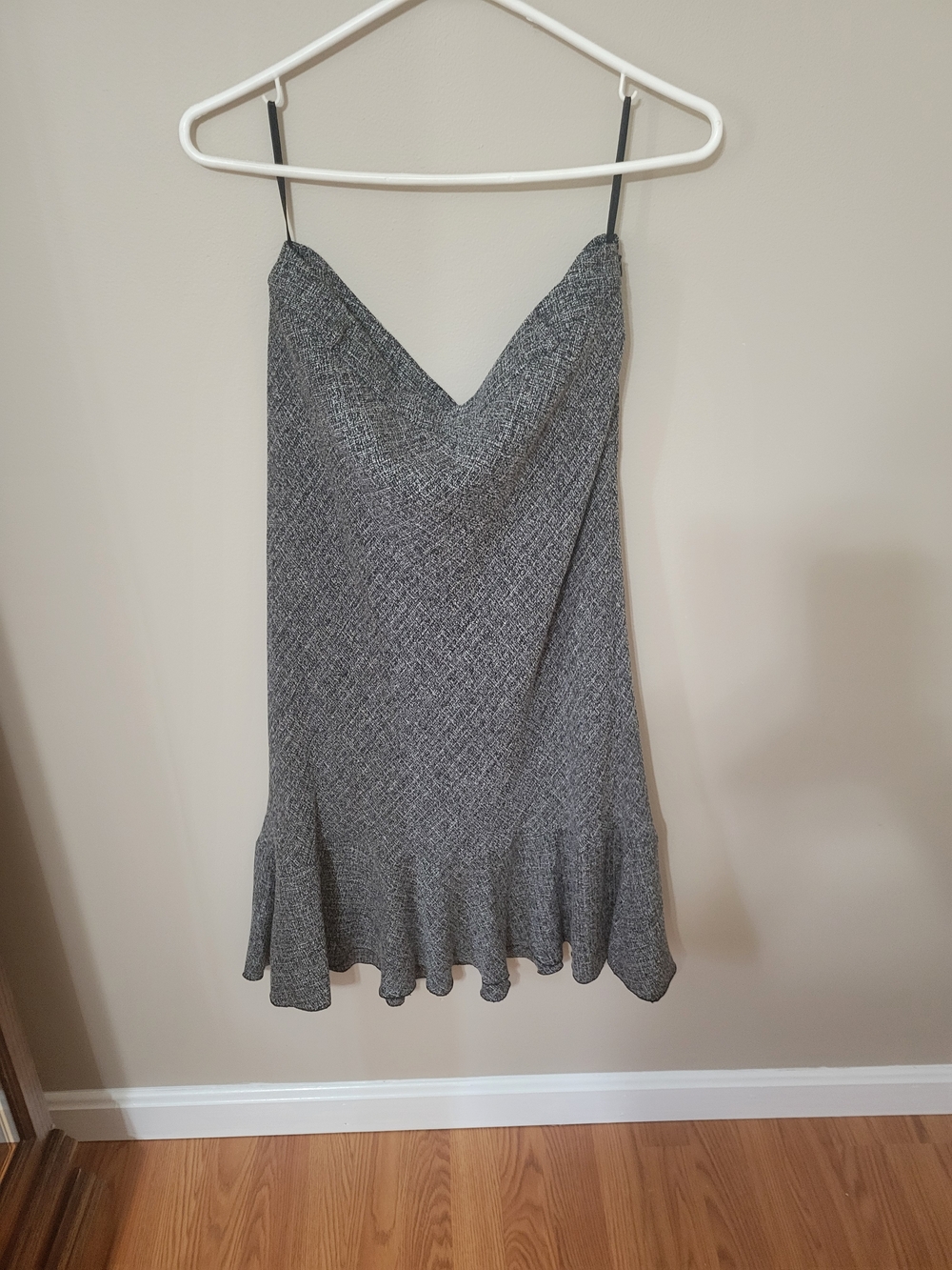 Style & Co. Black and Gray Textured Knit Skirt